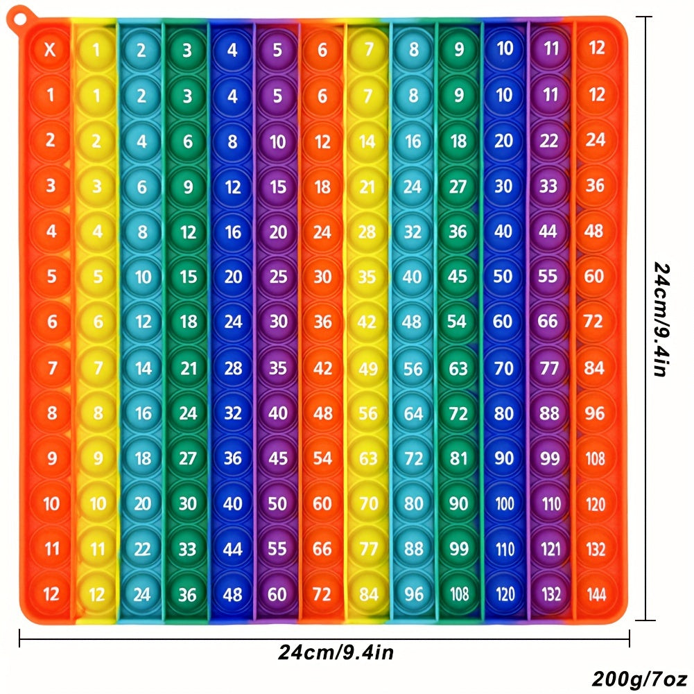 12x12 Multiplication Push Bubble Fidget Toy for Kids