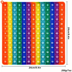 12x12 Multiplication Push Bubble Fidget Toy for Kids