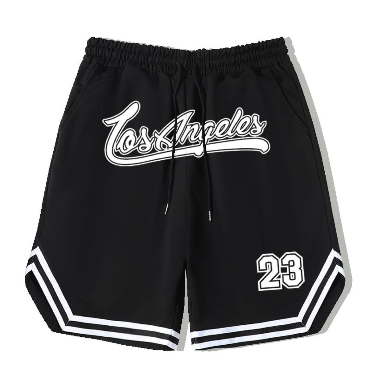 LA 58 Stripe Comfy Shorts Men's Elastic Waist Drawstring S