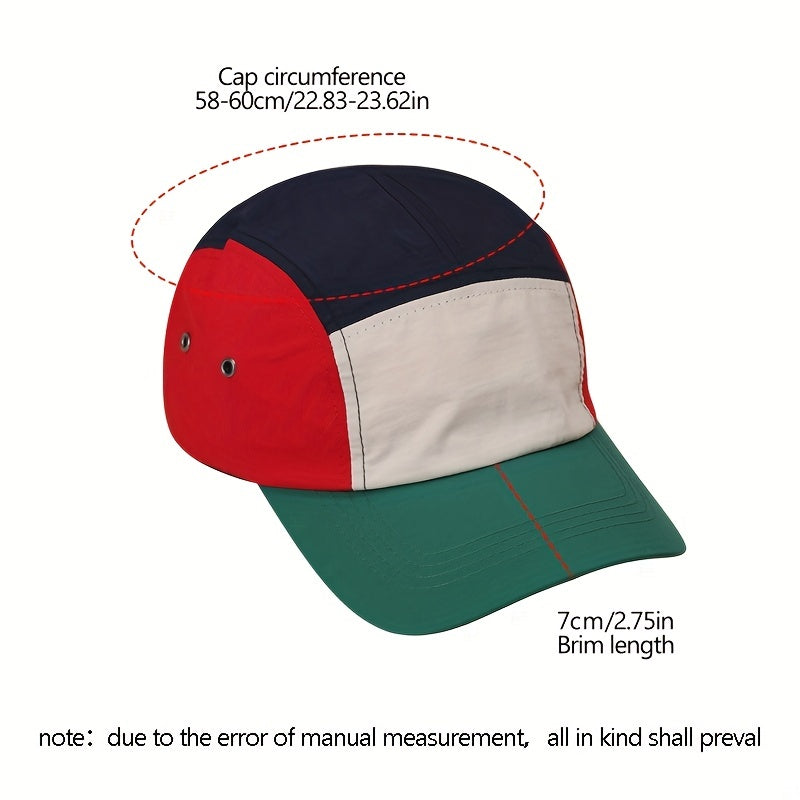 UPF 50 Block Baseball Cap Lightweight Quick Dry Sun Hat