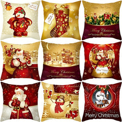 Christmas Pillowcase Cartoon Printed Decoration Santa Claus Christmas Gift