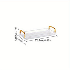 Acrylic Tray Plastic Rectangular Fruit Tea Tray Draining Sto
