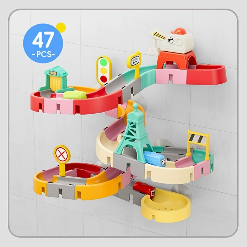 Track Slide Merry Go Round Toy for Bathing Water Play