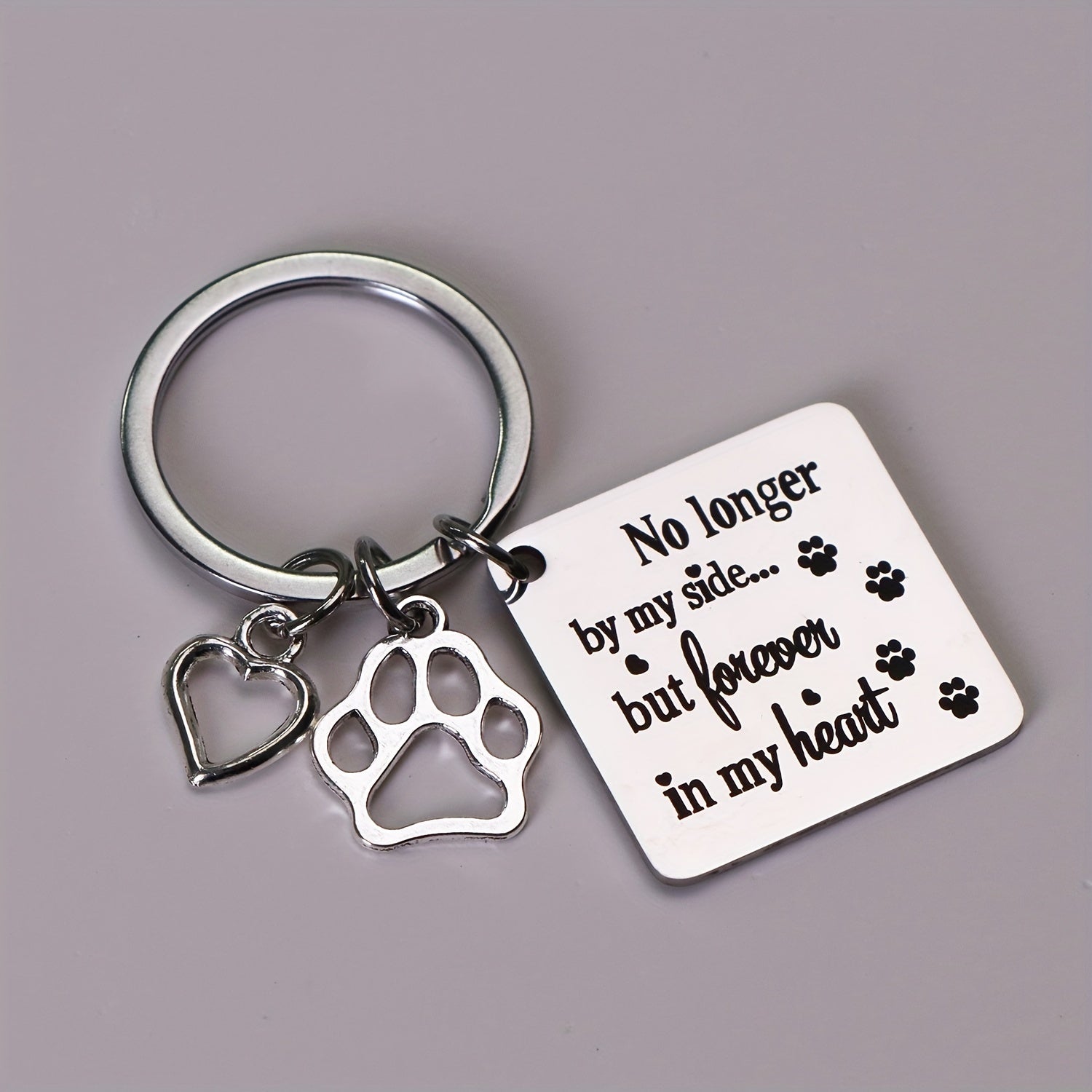 Pet Memorial Keychain for Dog and Cat - Remembrance Gift