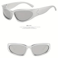 Men's Y2K Style Sports Sunglasses with Glasses Box and Cloth