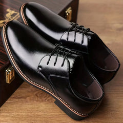 Men's Lace Up Derby Shoes Round Toe Formal Business Wear Non Slip