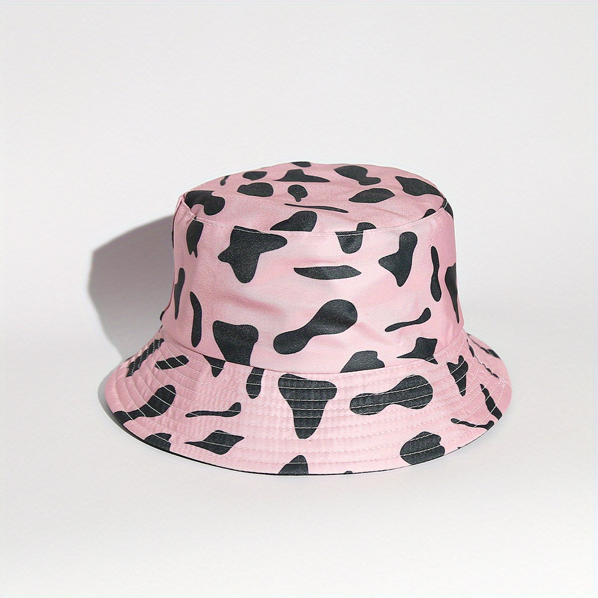 Children's Cow Pattern Double-sided Sun Hat for Outdoor Travel