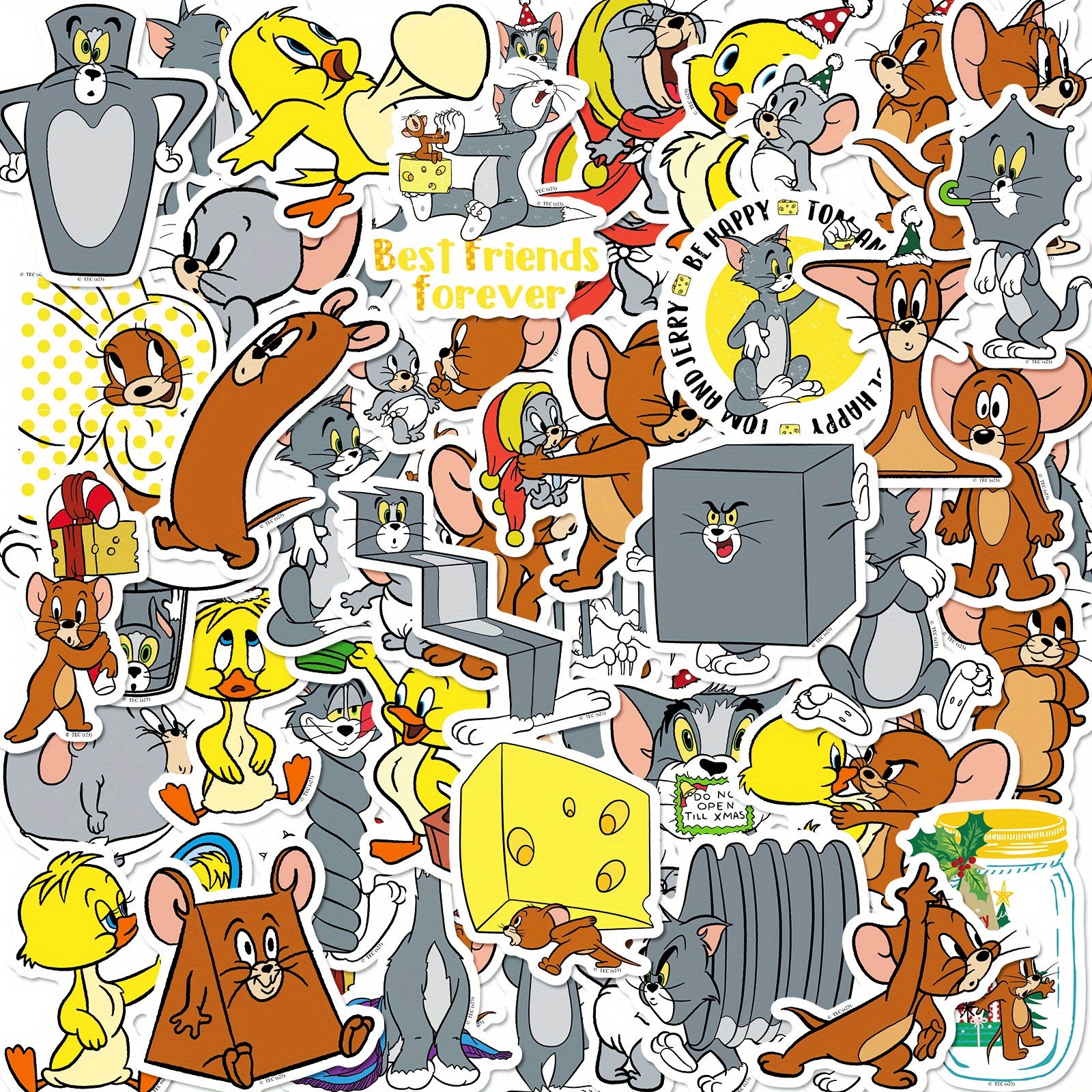 50 Cartoon Waterproof Vinyl Stickers for Water Bottles Laptop Phone Case Guit