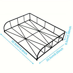 2pcs Desk File Organizer Tray Stackable Paper Letter Tray Office Document Holder