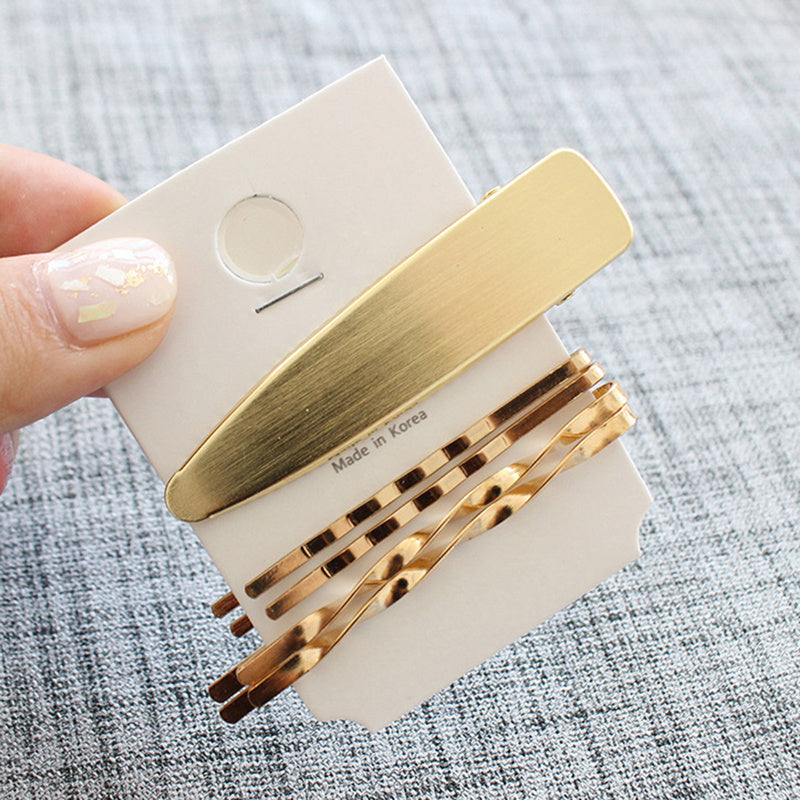 Pearl Bangs Hair Clip Barrette Bobby Pin Metal Accessory
