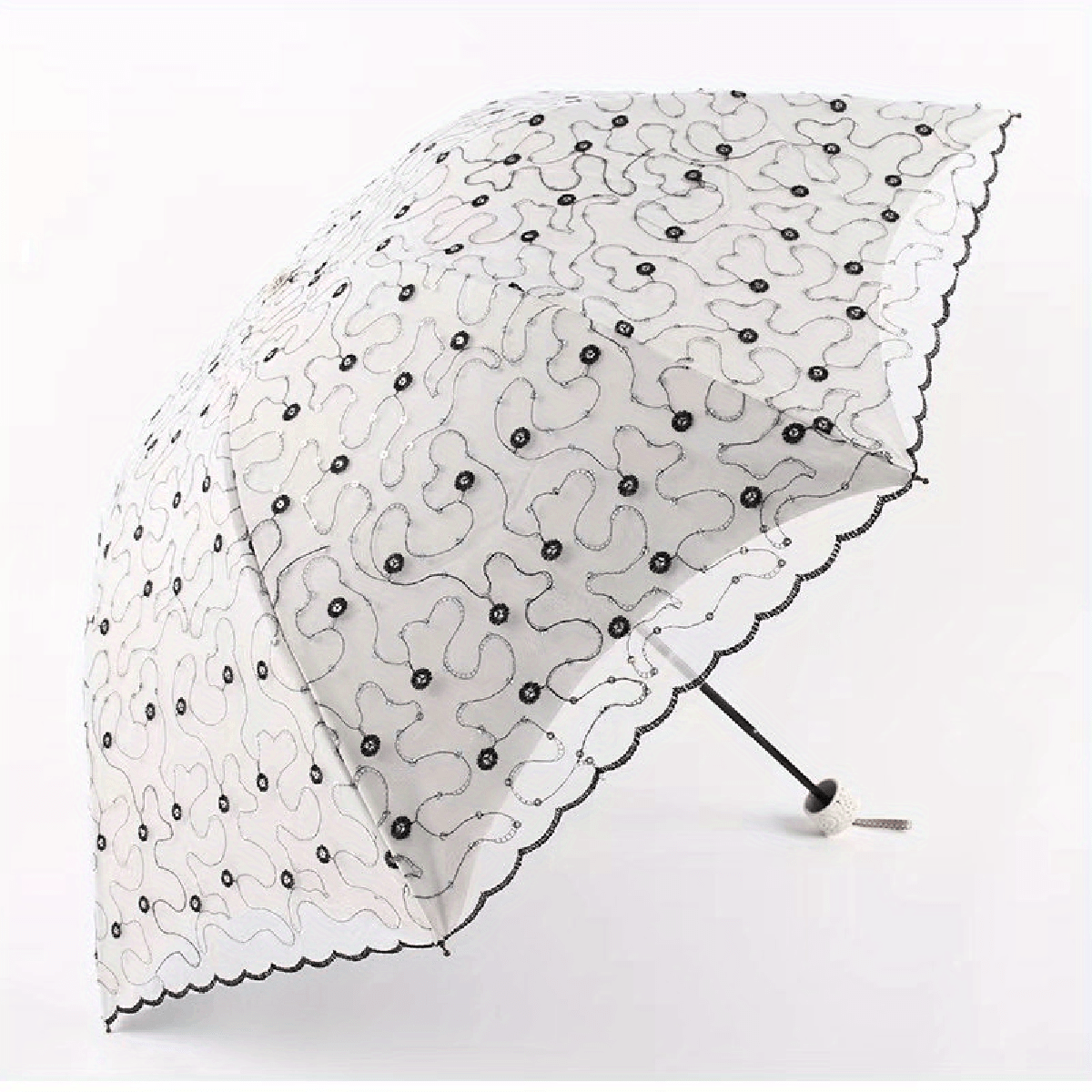 Lace Embroidered Sun Protection UV Umbrella for Women