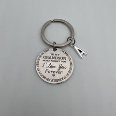 1pc 18in Initial A T Stainless Steel Engraved Keychain