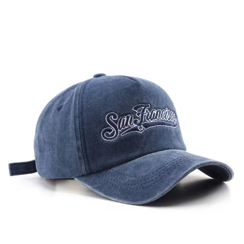 Candy Baseball Cap Washed Distressed Embroidery Cotton Sports Hat