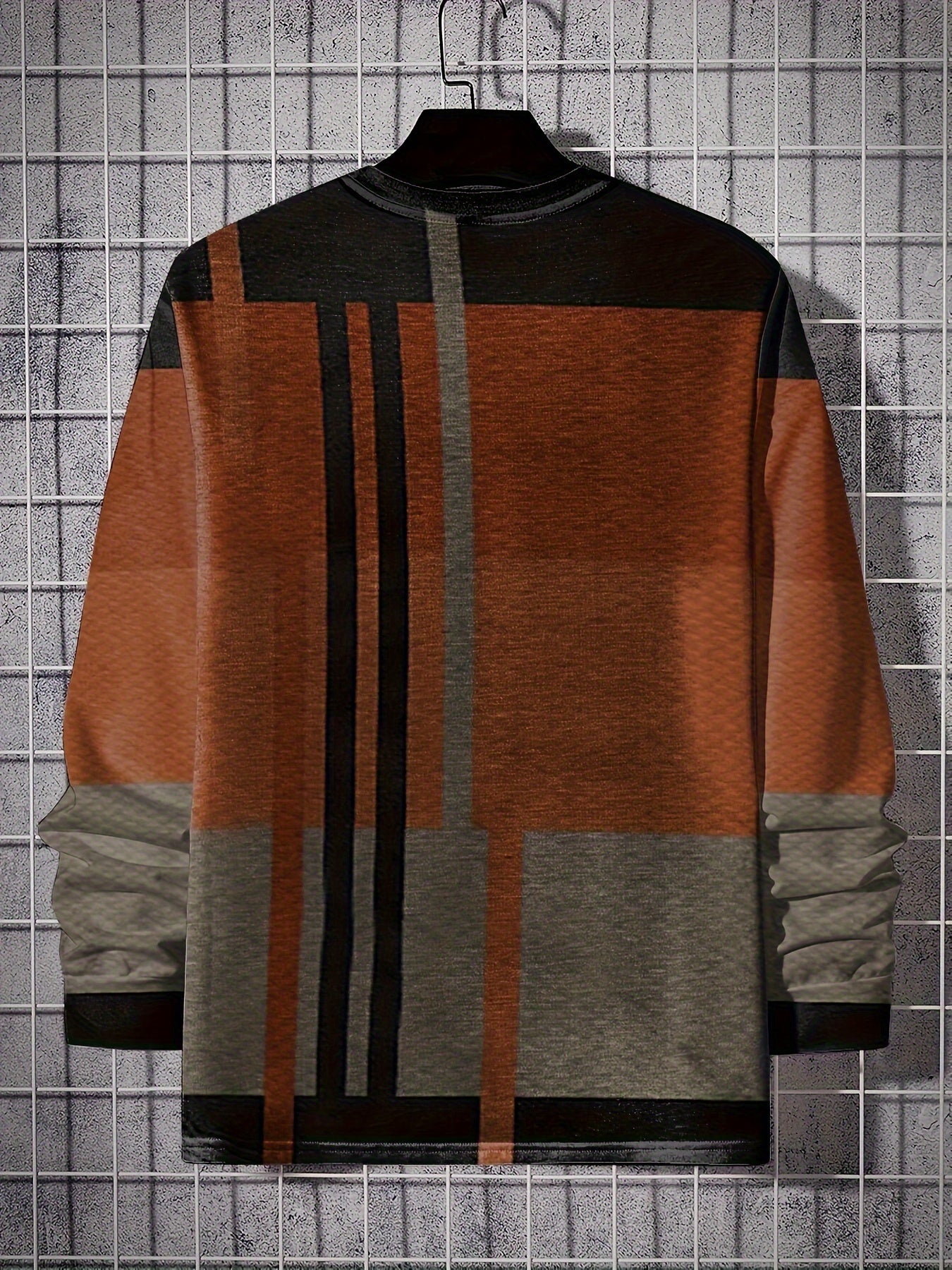 Men's Long Sleeve Novelty T-shirt for Spring/Autumn