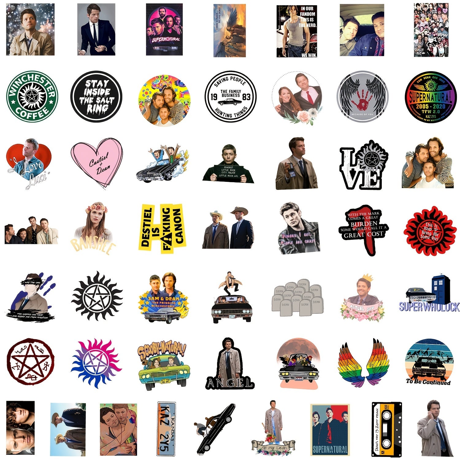 50pcs Drama Doodle Waterproof Stickers for Water Bottle Skateb
