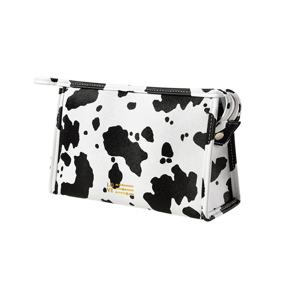 Milk Pattern Portable Makeup Bag