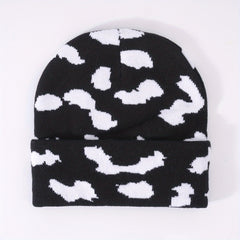 Men's Cloud Print Woolen Hat Warm Knitted Winter Headgear