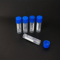 50pcs Plastic Graduated Cryovials Freezing Tubes with Screw Covers