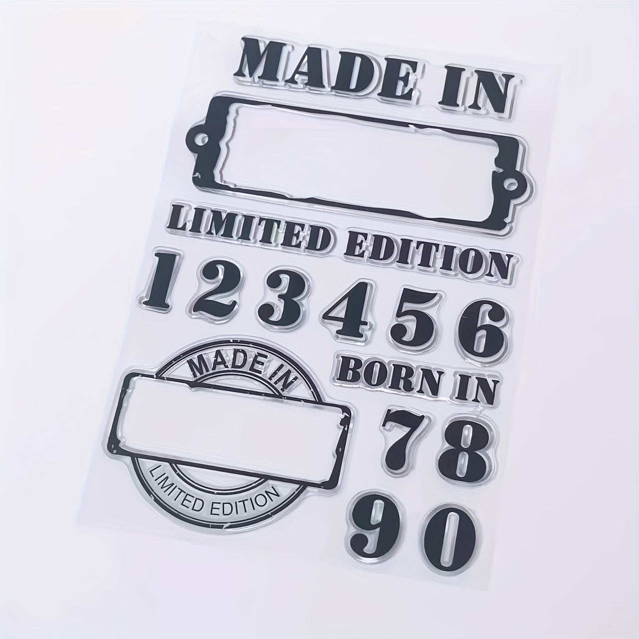 Numbers Stamps & Labels Clear Stamps for Card Making & DIY Scrapbook Album