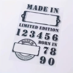 Numbers Stamps & Labels Clear Stamps for Card Making & DIY Scrapbook Album