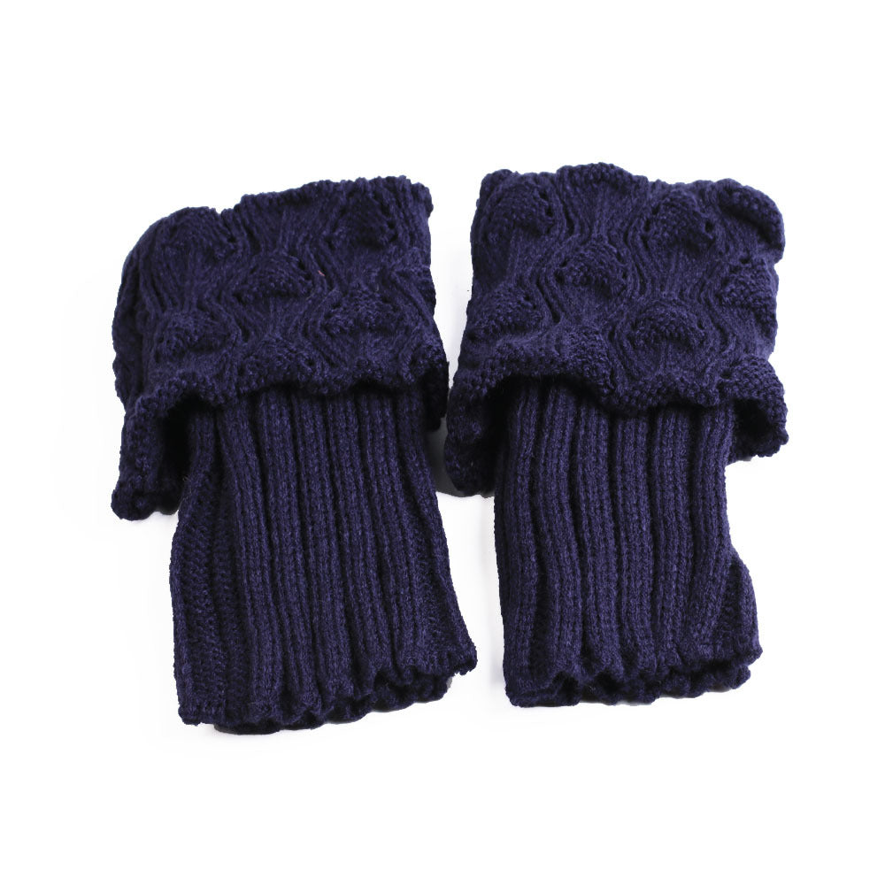 Winter Crochet Knit Boot Cuffs Ankle Leg Warmers Socks Women's Stockings