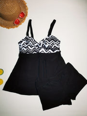 Geometrical Print Tankini Sets Women's Two Piece Swimsuit