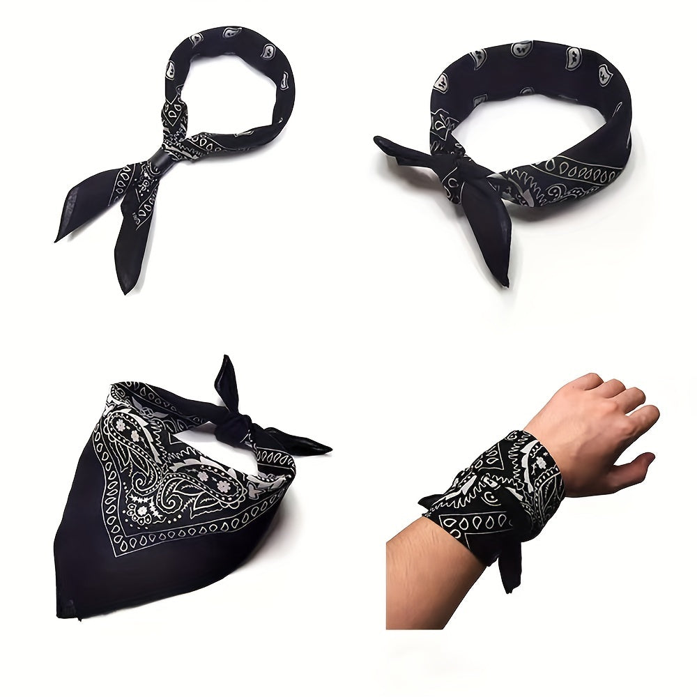 Boho Style Bandana Headband Hip Hop Square Scarf For Women Hair Accessories