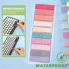 2400pcs Sticky Tabs Book Markers Translucent Book Flags Strip