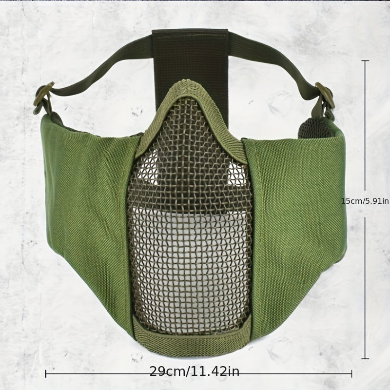 Tactical Headgear & Mesh Face Mask for Outdoor Protection