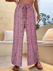  Wide Leg Knot Front Wrap Trousers