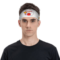 Lucky Cat Unisex Sports Headband Sweat Wicking Stretchy & Breathable Polyester