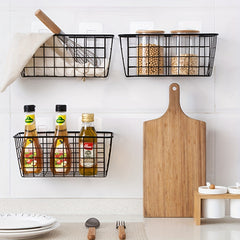 Iron Kitchen Seasoning Hanging Basket Desktop Storage Basket