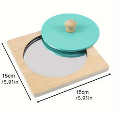 Wooden Mirror Puzzle Busy Board for Early Learning