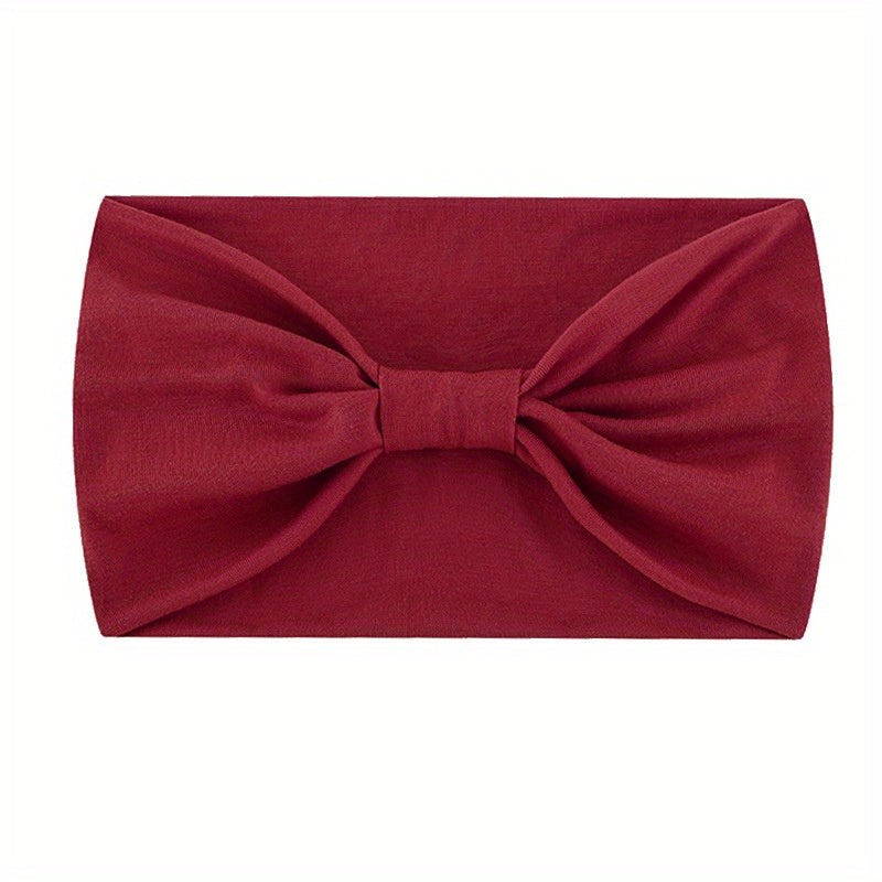 Solid Headband For Women Wide Brim Knotted Sports Yoga Bandana