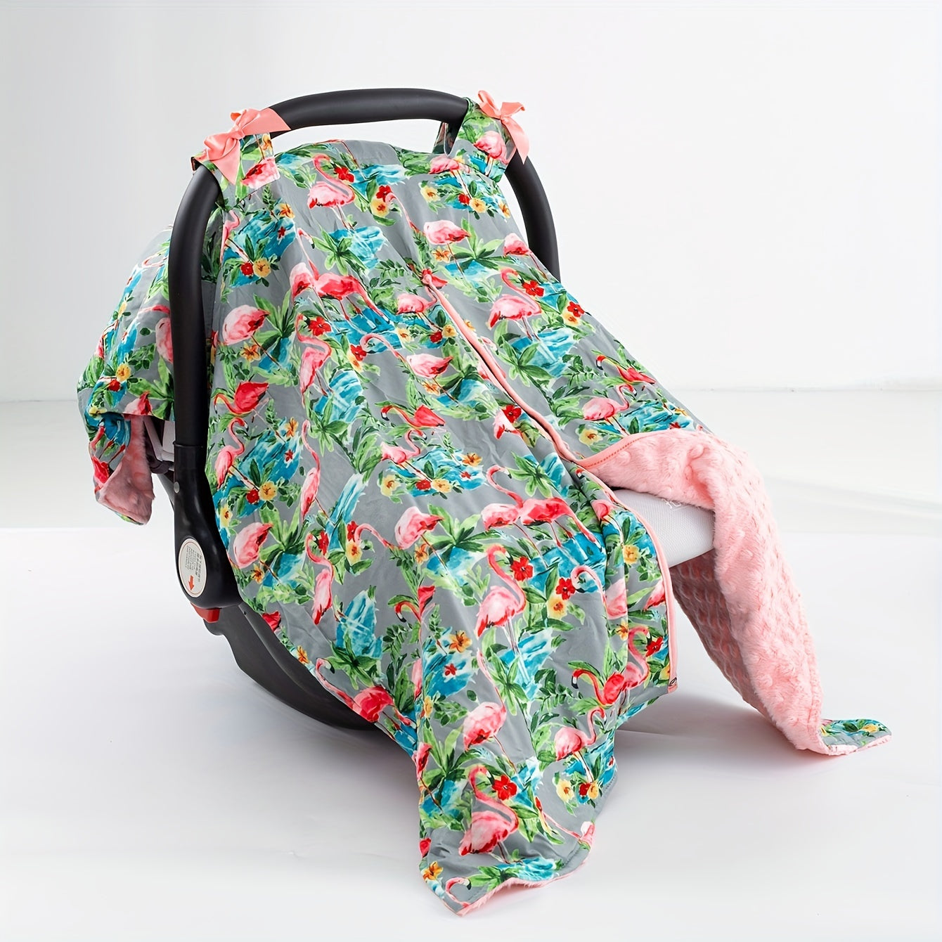 Flamingo Tree Flower Print Sunshade for Baby Crib