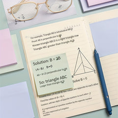 Sticky Notes for Students - Strong Adhesion, Solid/Colorful Colors