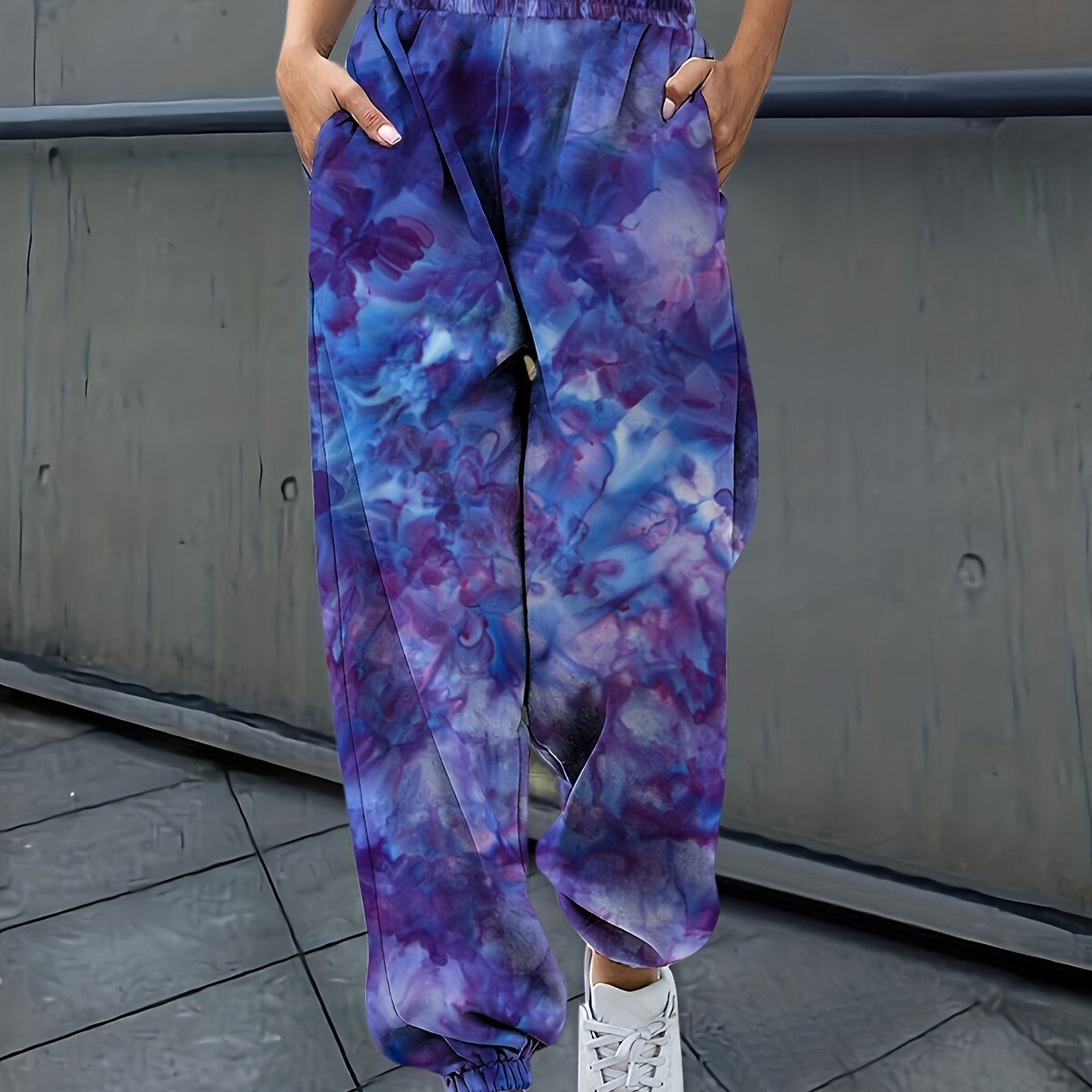  Tie Dye Elastic Waist Joggers