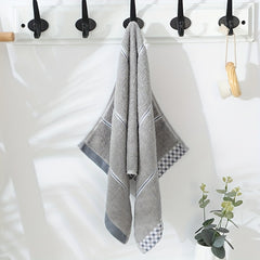 Plaid Striped Pattern Hand Towel Soft Skin-friendly Face Towel Absorbent Towel