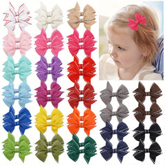 Solid Bow Duck Billed Clip Hair Clip for Toddlers