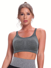 3pcs Seamless Solid Cami Tops Soft & Comfy Sleeveless Sports Top Women's Lingeri