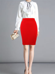 Solid Bodycon Skirt for Women