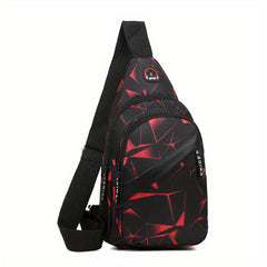 Men's Sports Crossbody Bag Large Capacity Chest Bag Shoulder Bag