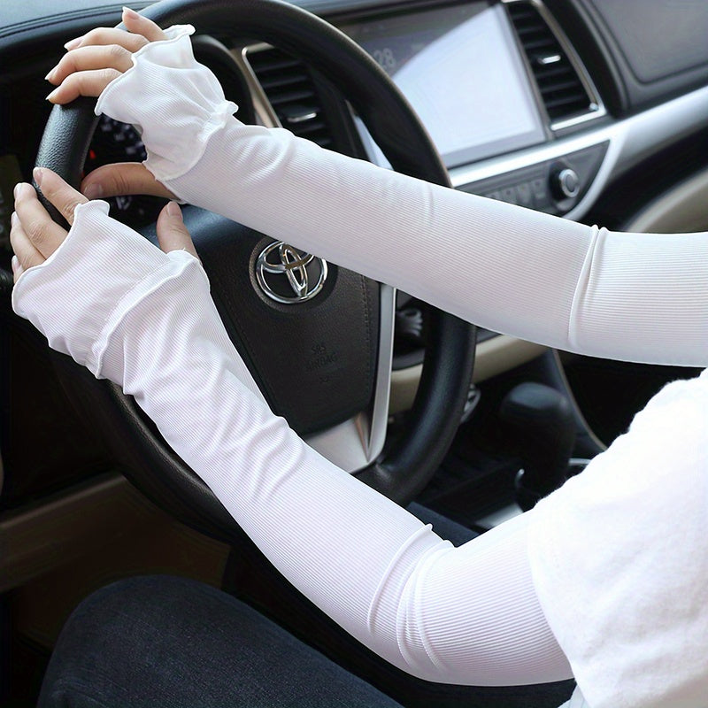 Cooling Breathable Sweat Gloves Arm Sun Protection Sleeves For Women