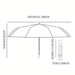 Ten Ribs Auto Open Close Travel Umbrella