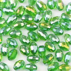 50pcs 6x8mm Colorful Glass Crystal Beads DIY Jewelry Accessories
