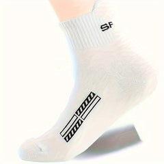 10 Pairs Letter Print Socks Breathable Women's Sports Stockings
