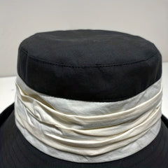 Vintage Block Bucket Hat Rolled Brim Lightweight Classic Basin Hat