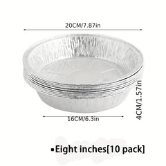 10pc Tinfoil Tray Set for Air Fryers BBQs Camping Parties