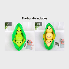 Bean Pea Shape Plush Toy Holiday Gift Cleaned Disassembled