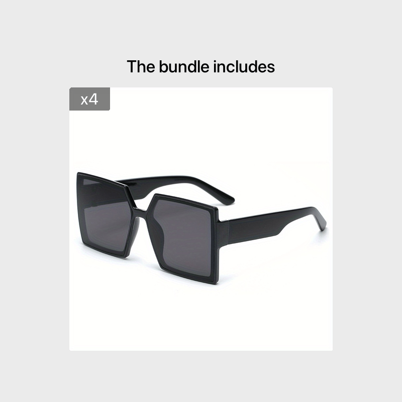 Square Oversized Sunglasses for Women Rectangular Lens